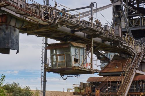 open pit mining brown coal excavators