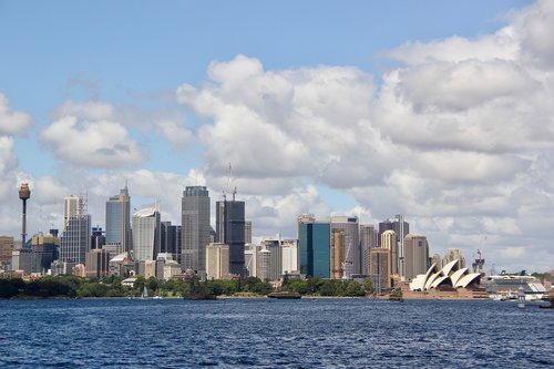 opera house  sydney skyline  australia