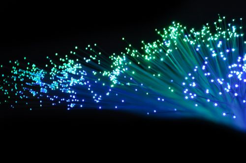 optical fiber light blue