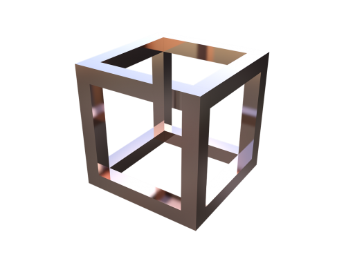 optical illusion cube geometric