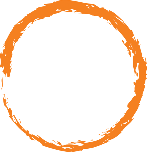 orange round circle