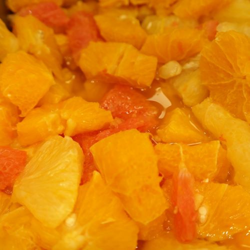 orange fruit salad chopped