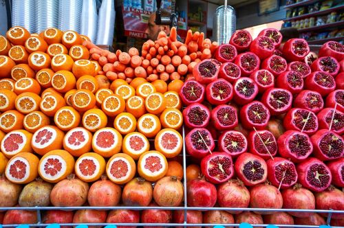 orange pomegranate fruit