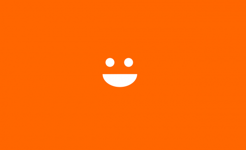 orange smile white