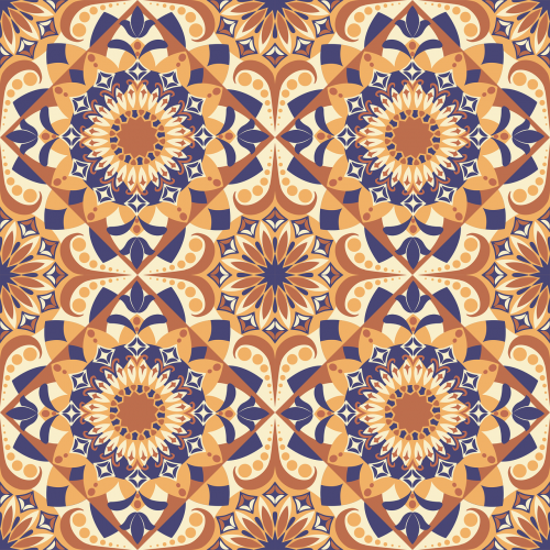 orange seamless pattern tile