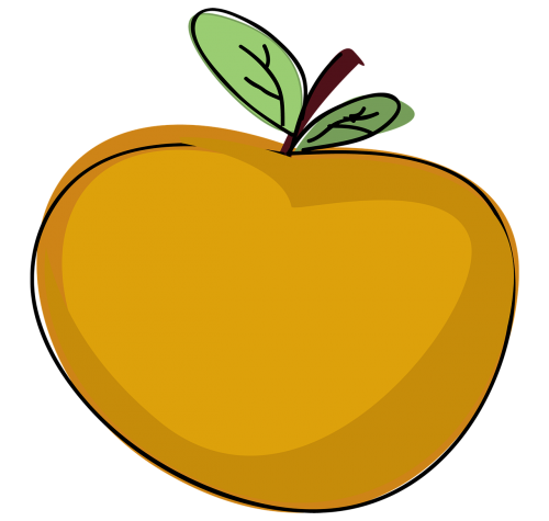 orange fruit cartoon
