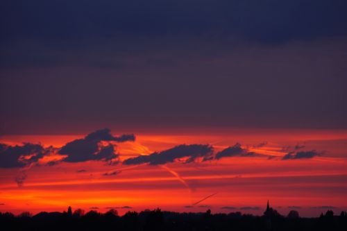 orange dark clouds