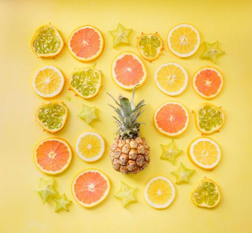 orange lemon pineapple