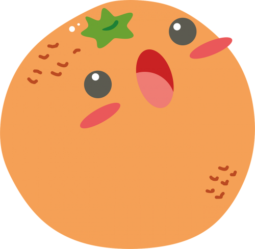 orange fruit cute
