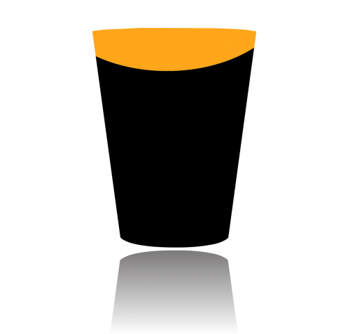 orange silhouette cup