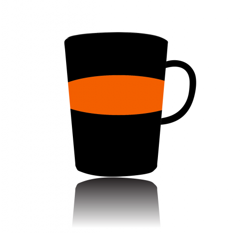 orange silhouette cup