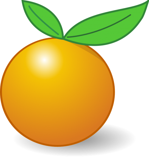 orange fruit leaves