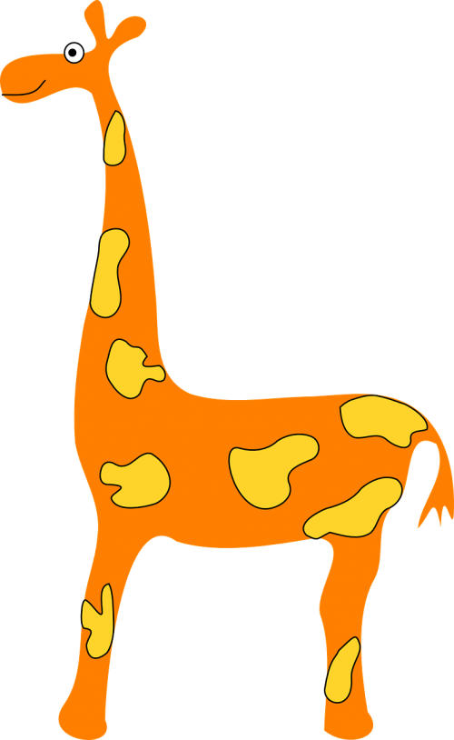 orange giraffe animal