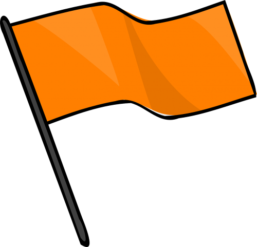 orange flag wind