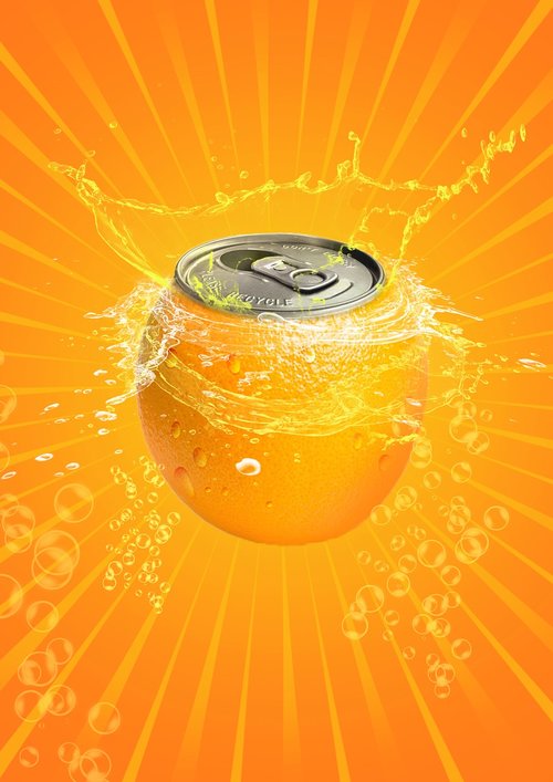 orange  drink  splash