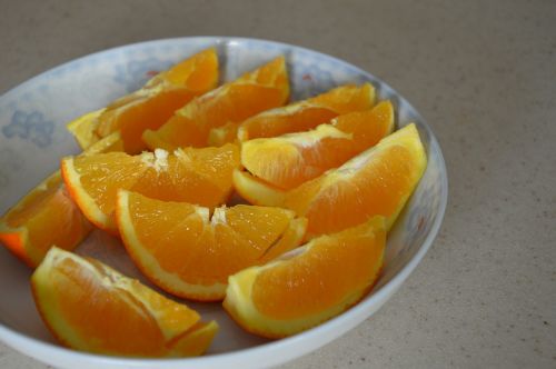 orange slices plate