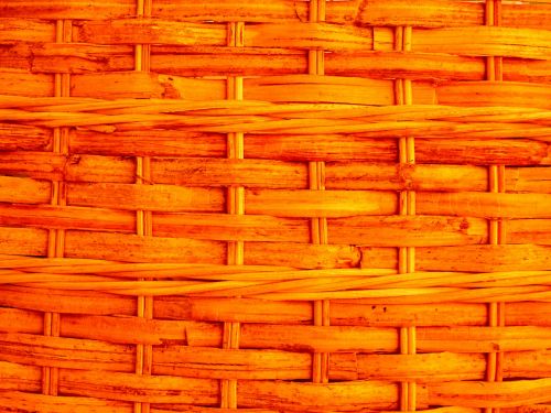 Orange Basket Weave Background