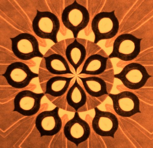 Orange Circular Pattern Background