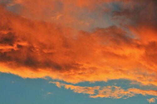 Orange Cloud In The Setting Sun