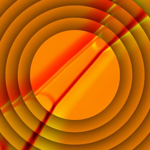 Orange Concentric Circles
