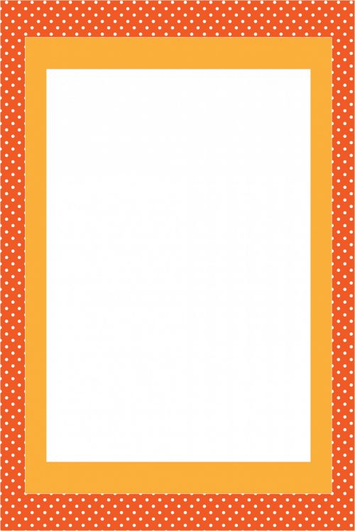 Orange Invitation Card Frame