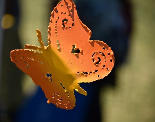 Orange Metal Butterfly
