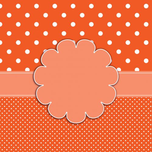 Orange Polka Dots Card
