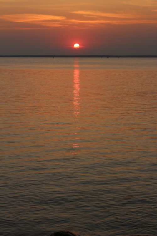 Orange Sunset Lake