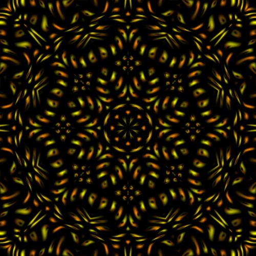 Orange Yellow Black Kaleidoscope