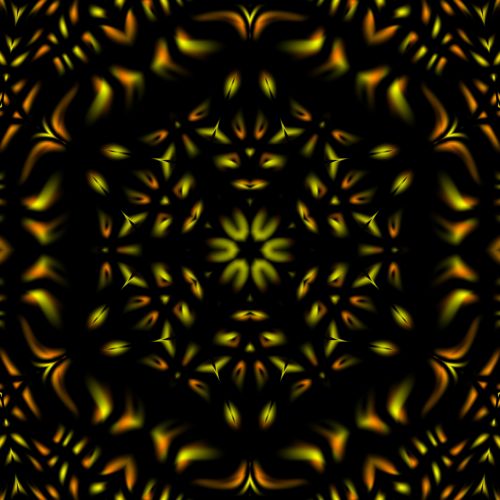 Orange Yellow Black Kaleidoscope