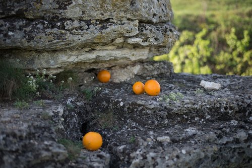 oranges  rock  orange