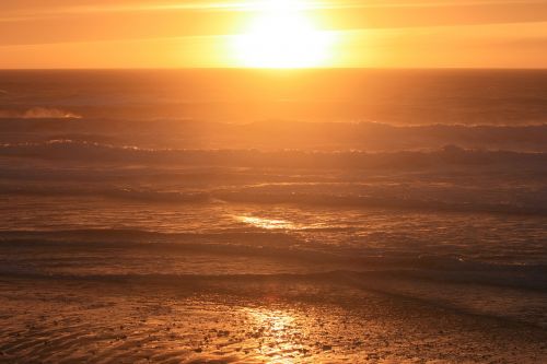 oregon coast coastline sunset