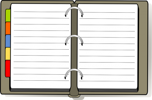 organizer book diary