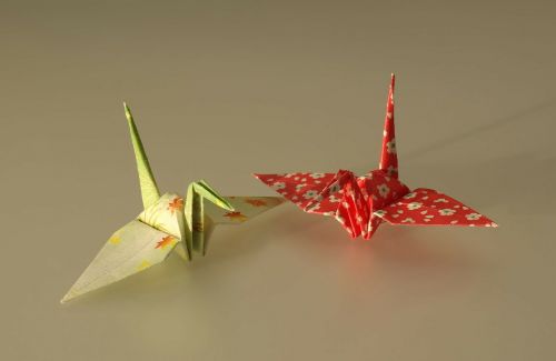 origami cranes paper