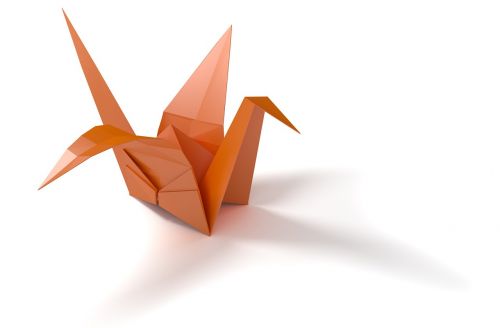 origami folding paper bird