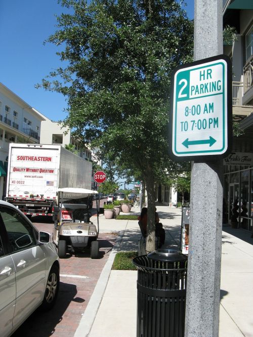 orlando florida parking sign trucks