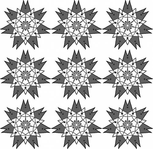 Ornament - Mosaic Black - White