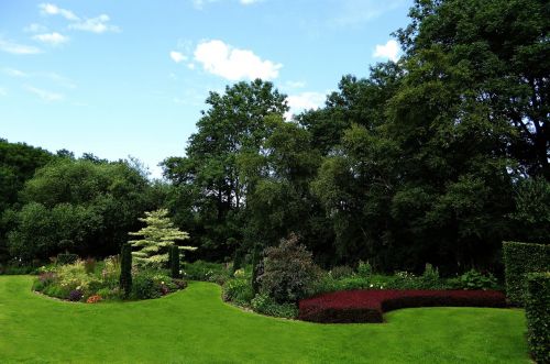 ornamental garden green trees