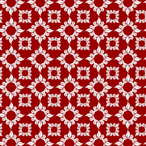 Ornamental Red, White Background