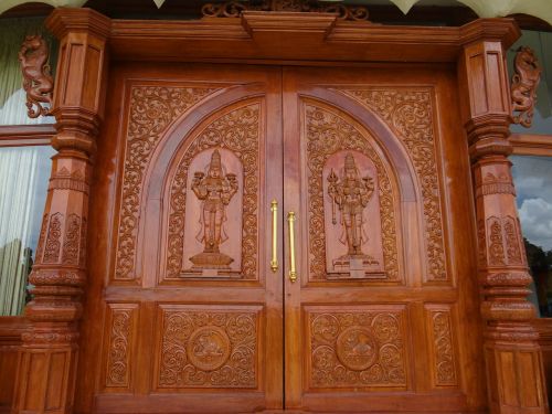 ornate door wooden carved