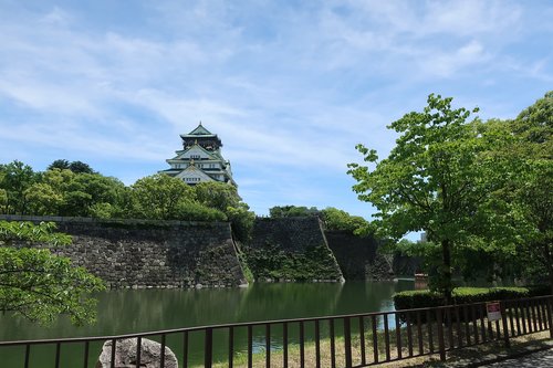 osaka  osaka castle  sky