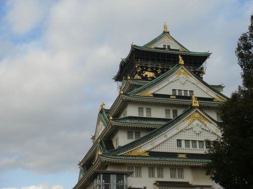 osaka castle castle sky