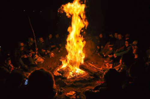 outdoor fire late