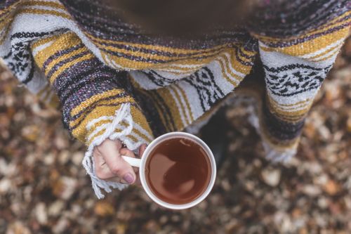 outdoor sweater tea