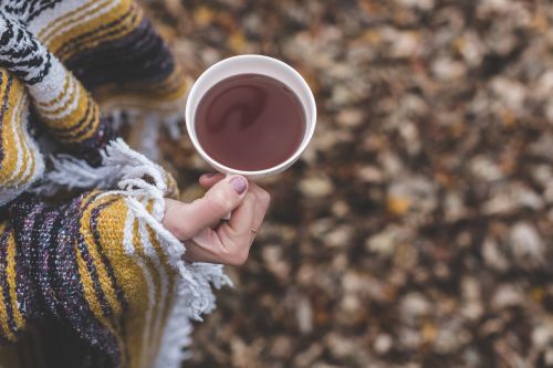 outdoor sweater tea