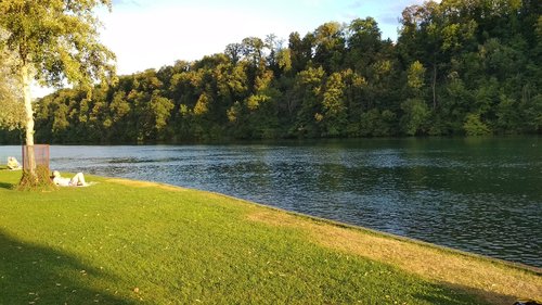 outdoor pool  rhine  eglisau