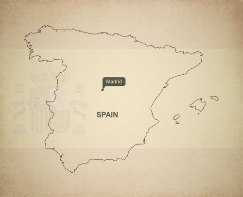 outline map spain