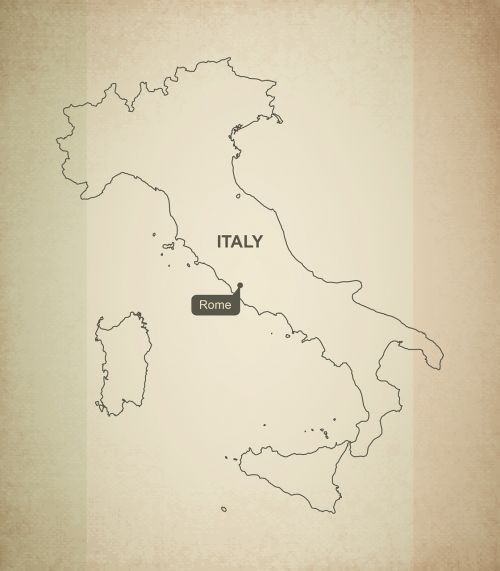 outline map italy