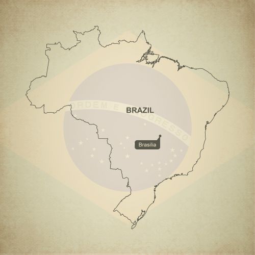 outline map brazil