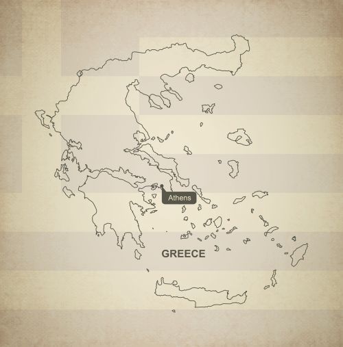 outline map greece